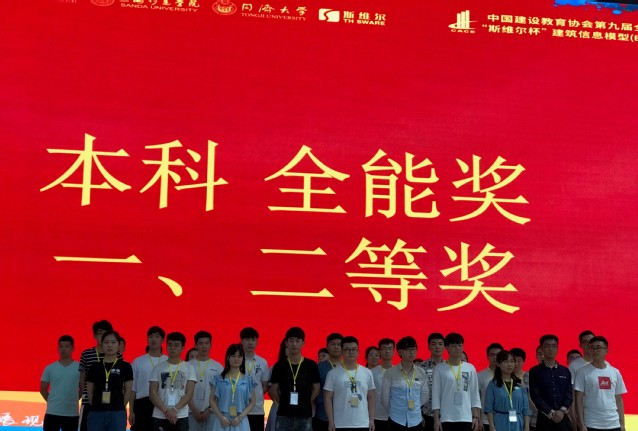 9499www威尼斯代表队获得第九届斯维尔BIM总决赛全能二等奖